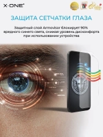 Непробиваемая бронепленка Samsung Galaxy S24 Plus X-ONE Armorvisor 4-го поколения / фильтрация УФ-излучения / защита зрения