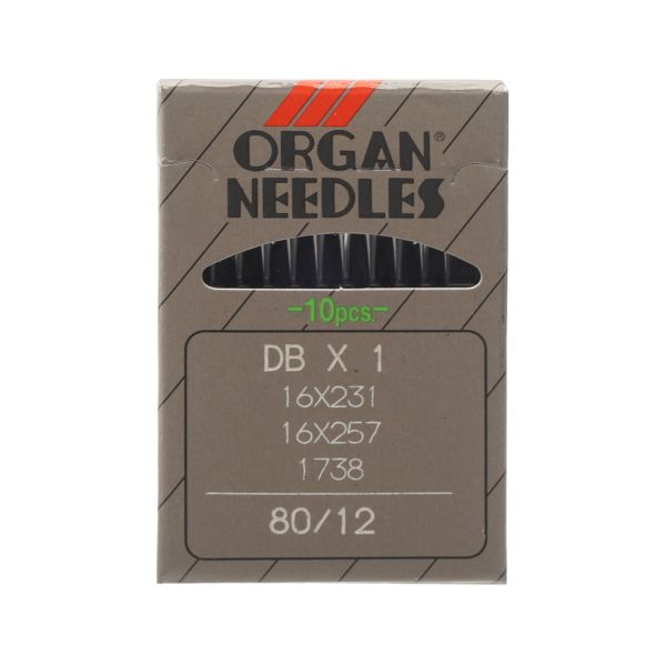 Иглы для промышленных швейных машин DBx1, №80 J (SES), 10 шт, Organ