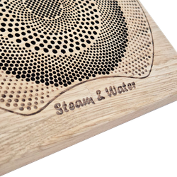 Влагостойкий динамик с декоративной дубовой сеткой SW 525 Wood AMG SQUARE, для бани и сауны