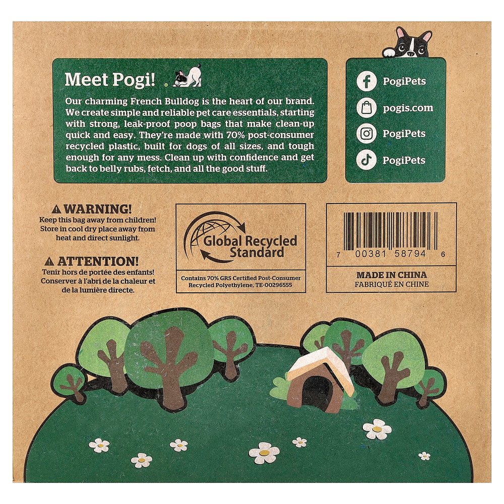 Pogi's Pet Supplies, пакеты для уборки, Super Duper Pack, без запаха, 50 рулонов, 750 пакетиков, 2 дозатора
