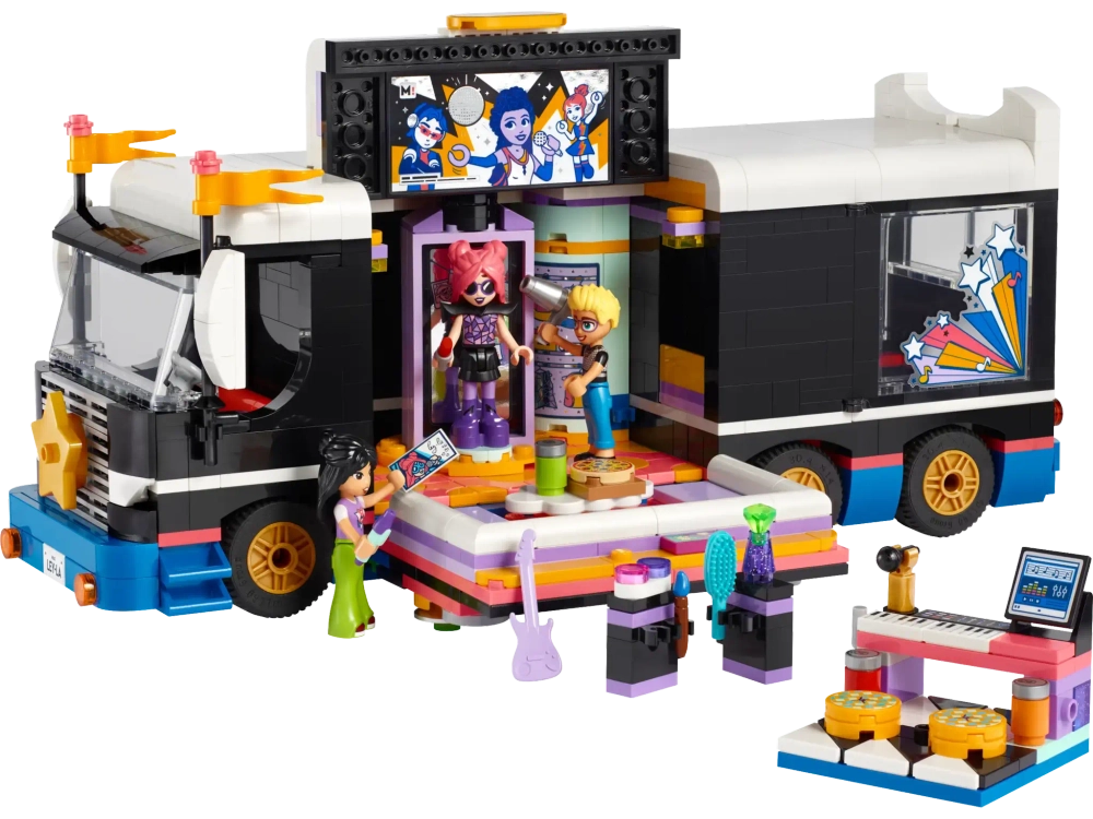 Конструктор LEGO Friends 42619 Автобус для гастролей поп-звездной музыки