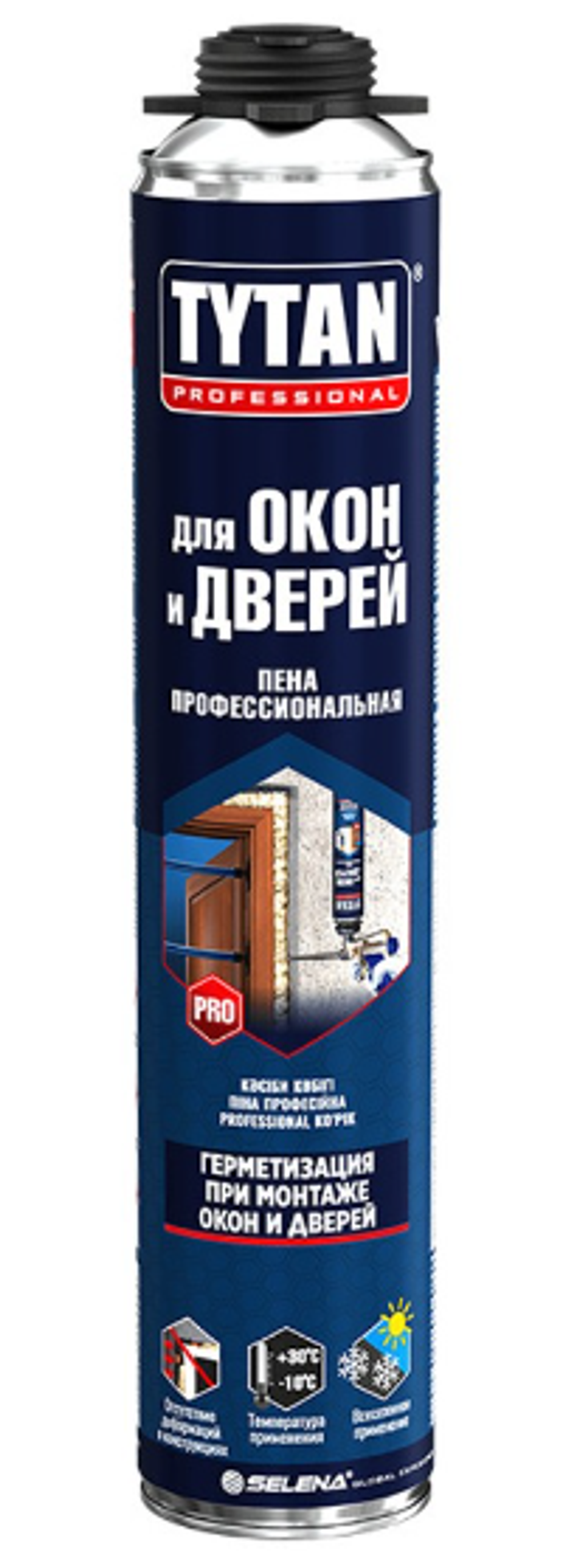 Пена монтажная "TYTAN" PRO для окон и дверей" (750mi/12шт)
