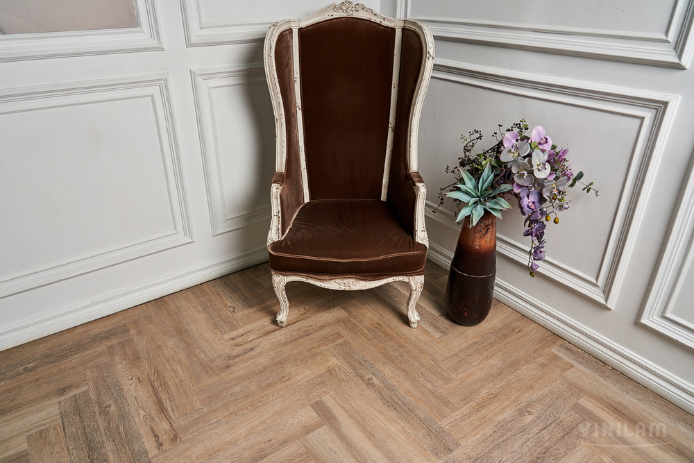 Виниловый ламинат VINILAM PARQUET Herringbone GD11133 Паркет Северный Glue