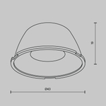 Линза для Alfa LED 15° Maytoni LensD43-15
