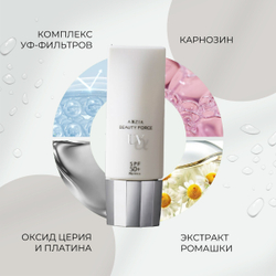Солнцезащитный крем с мультизащитой SPF 50+/PA++++ AXXZIA Beauty Force UV Alfa