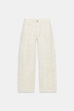 ДЖИНСЫ TRF BAGGY С ЦВЕТОЧНЫМ ПРИНТОМ — ZARA