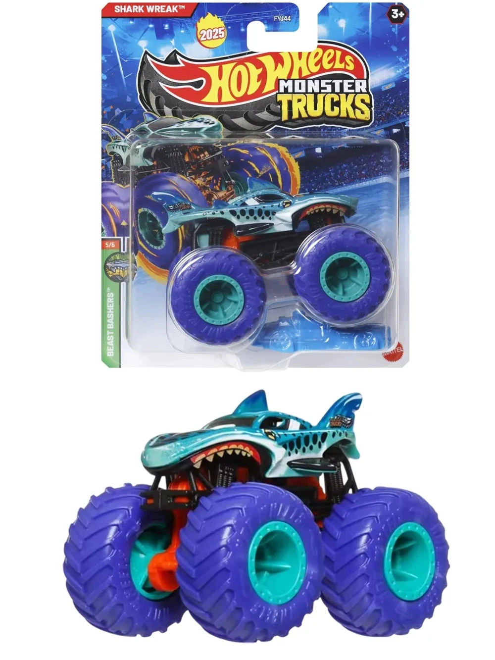 Машинка Monster Trucks Хот Вилс Shark Wreak FYJ44 JCD80