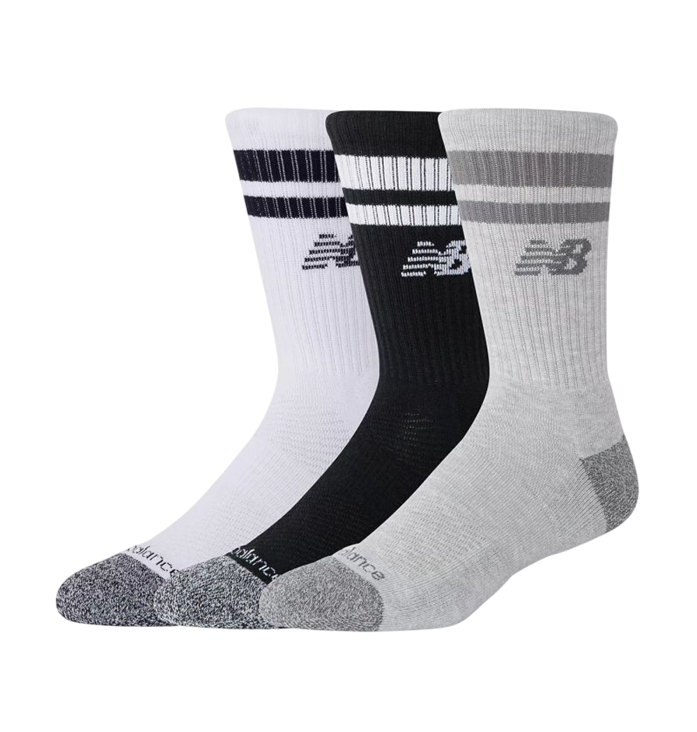 Теннисные носки New Balance Active Lifestyle Striped Crew 3P - multicolor