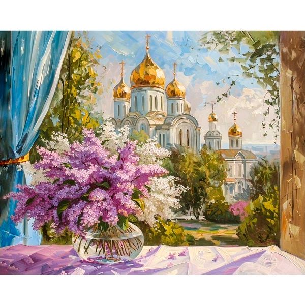 Алмазная (кристальная) мозаика Cristyle, Воскресное утро, 50х40 см