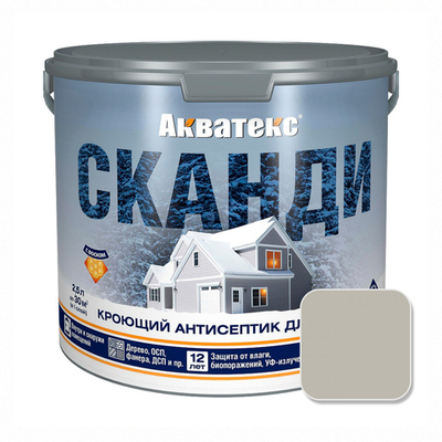 Антисептик АКВАТЕКС кроющий Альпийское утро СКАНДИ 2,5 л