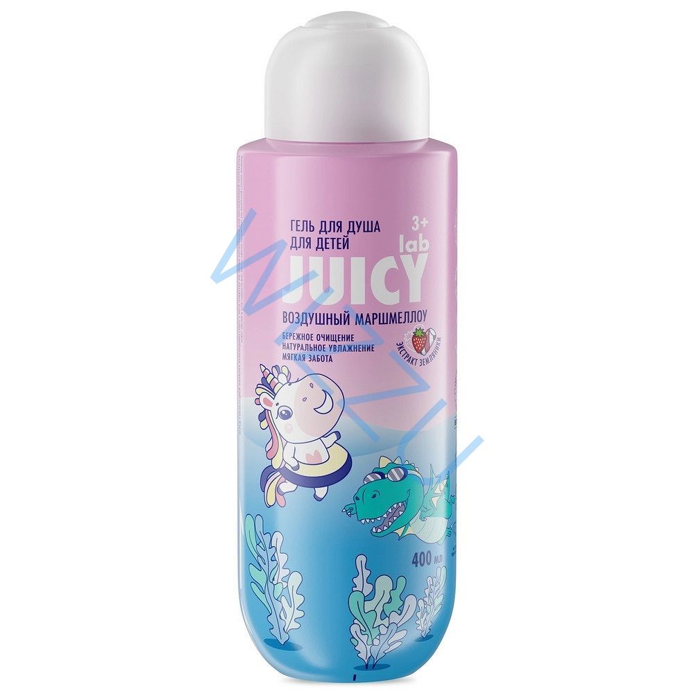 p.SPLAT Juicy Lab Детский гель для душа Воздушный Маршмеллоу 400мл 1*6