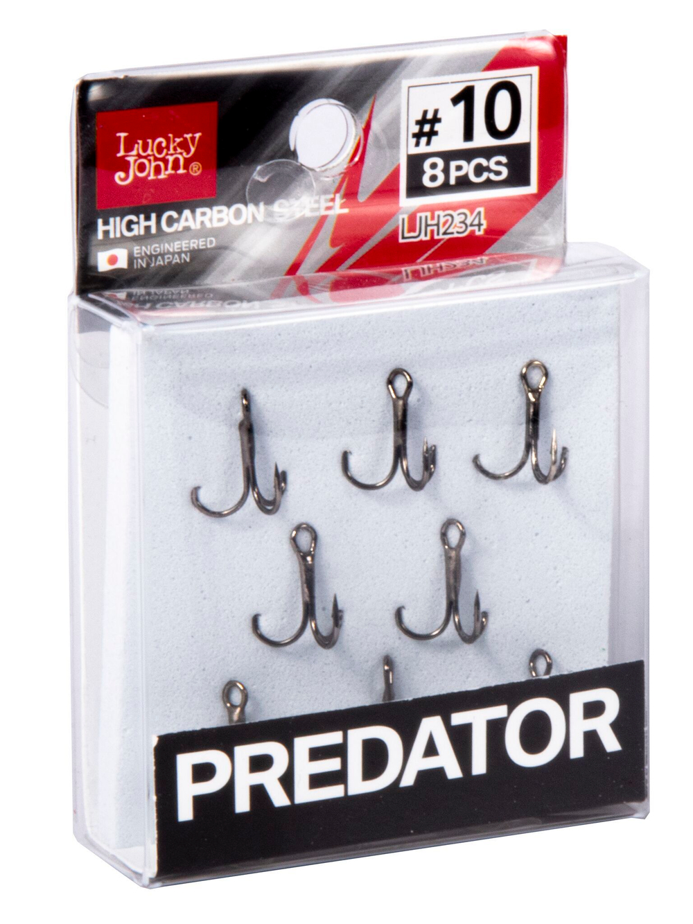 Крючки-тройники Lucky John PREDATOR LJH234 №10, 8 шт.