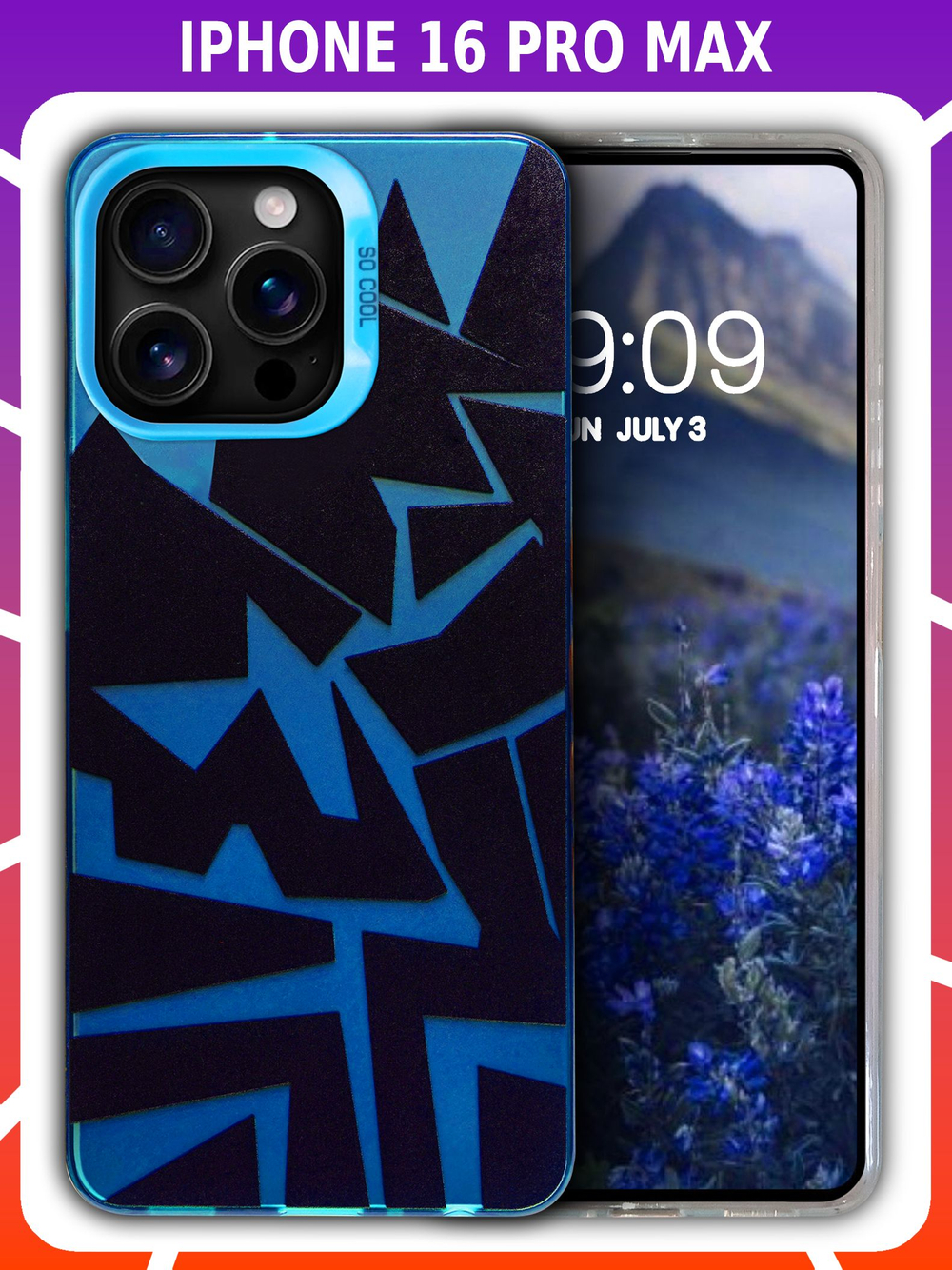 Дизайнерский чехол из пластика для IPHONE 16 PRO MAX с усиленной защитой камеры и глянцем