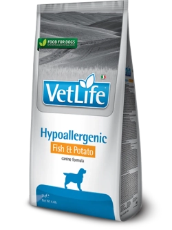 Vet Life Hypoallergenic Fish&Potato Корм для собак 2кг
