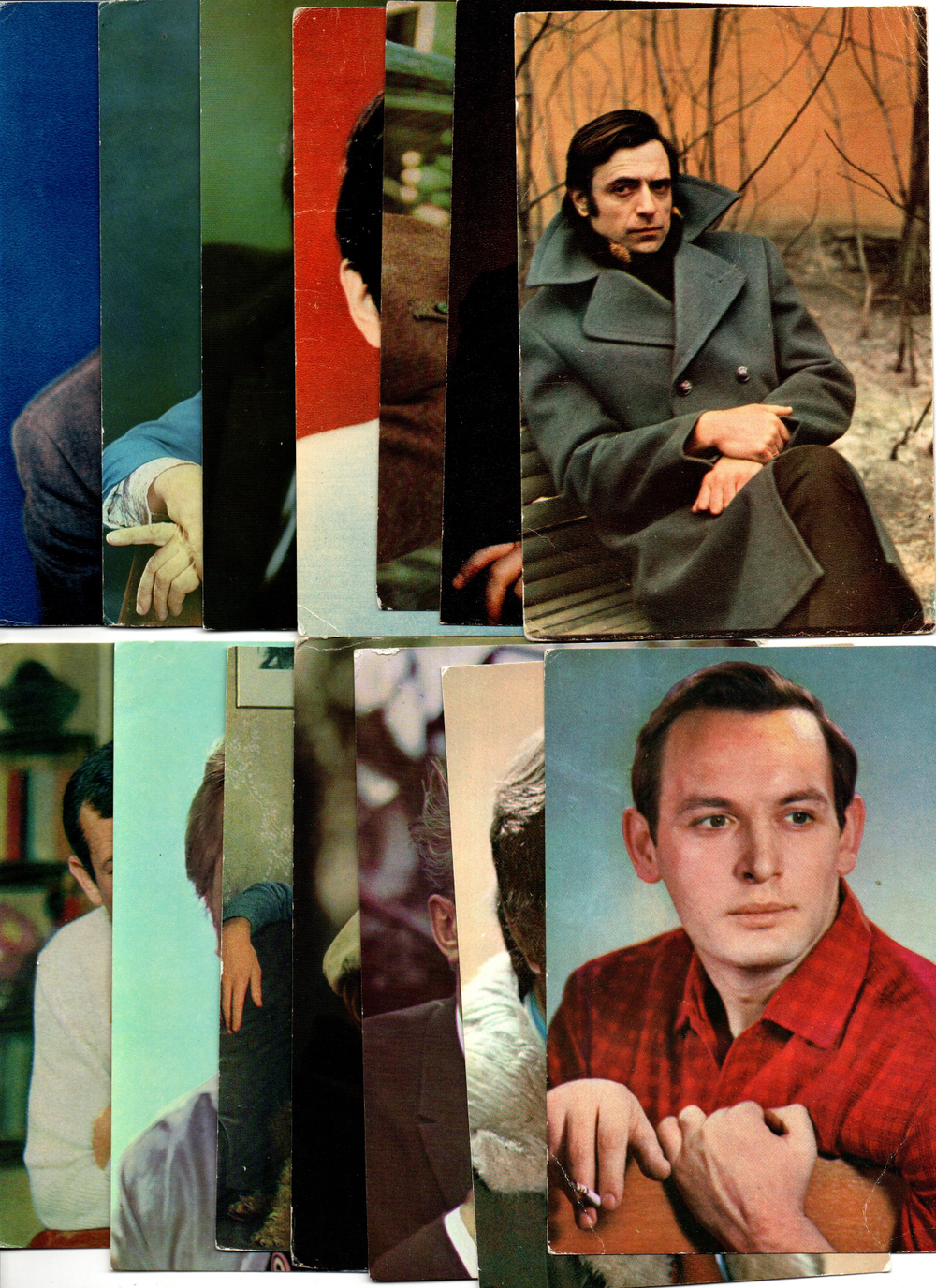 №42 Открытки Артисты и актёры СССР 1970–1980-е г. 25 штук. Цветные, чистые, без повторов