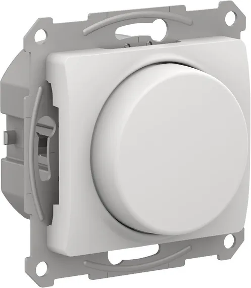 Светорегулятор поворотно-нажимной, LED, RC, 400 Вт Systeme Electric Glossa Белый GSL000123
