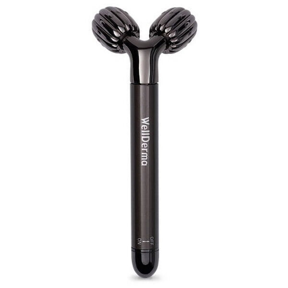 Омолаживающий роликовый массажер с режимом вибрации WellDerma Face Lifting Vibrating Roller