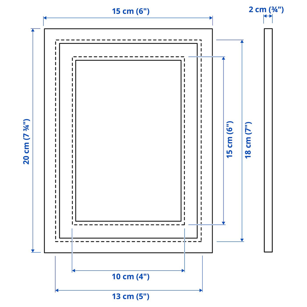 IKEA KNOPPÄNG  (ИКЕА КНОППЭНГ)  -  Рамка - белая 13x18 см