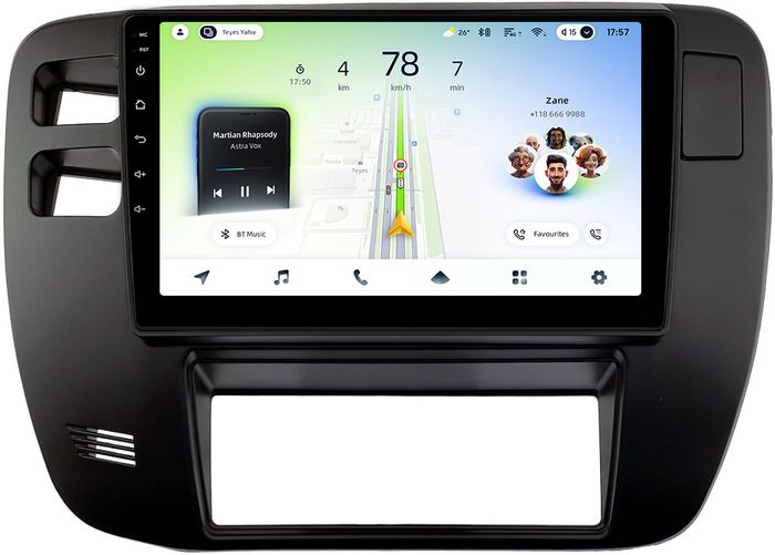 Магнитола для Nissan Patrol Y61 1997-2004 - Teyes CC4L-DTS монитор 9" IPS, Android 14, Быстрая, Snapdragon 662, CarPlay, 4G SIM-слот