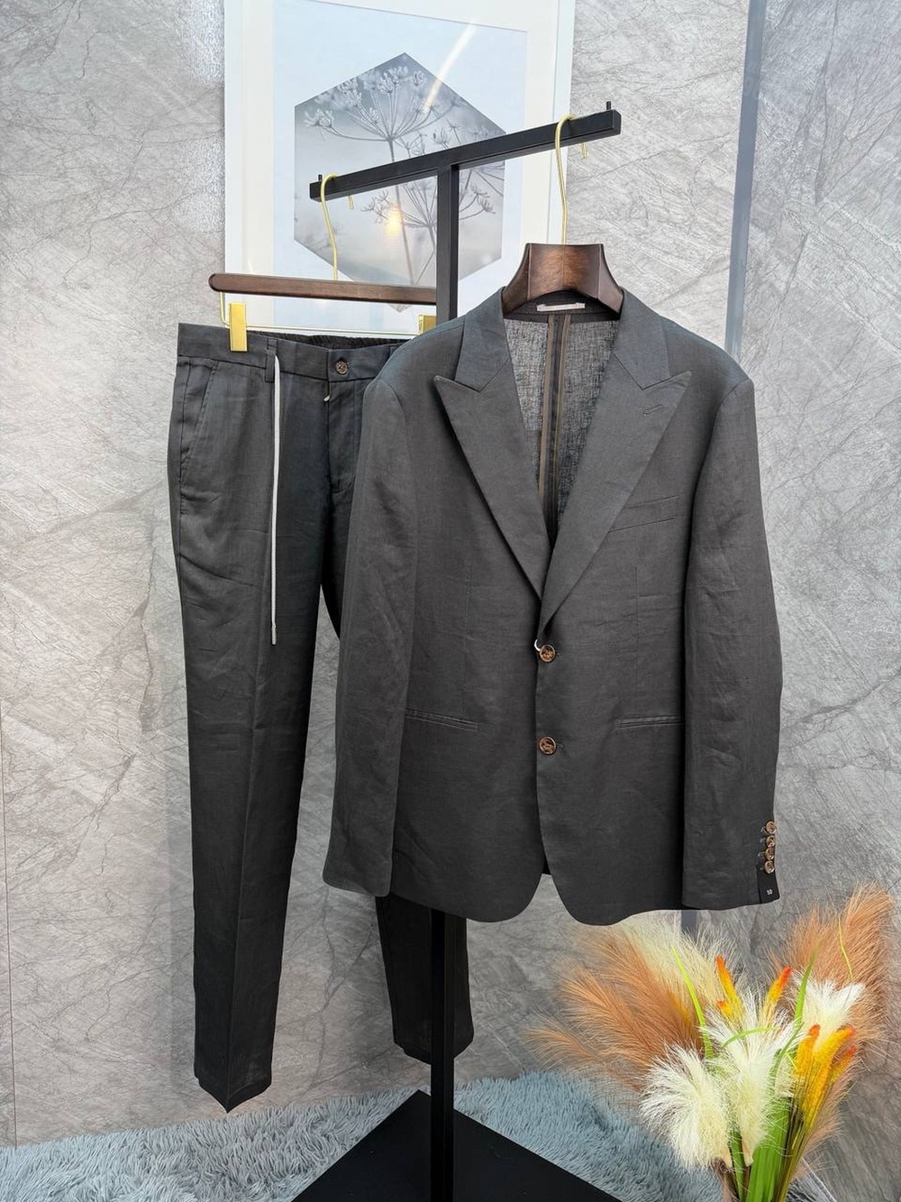 Льняной летний костюм Brunello Cucinelli
