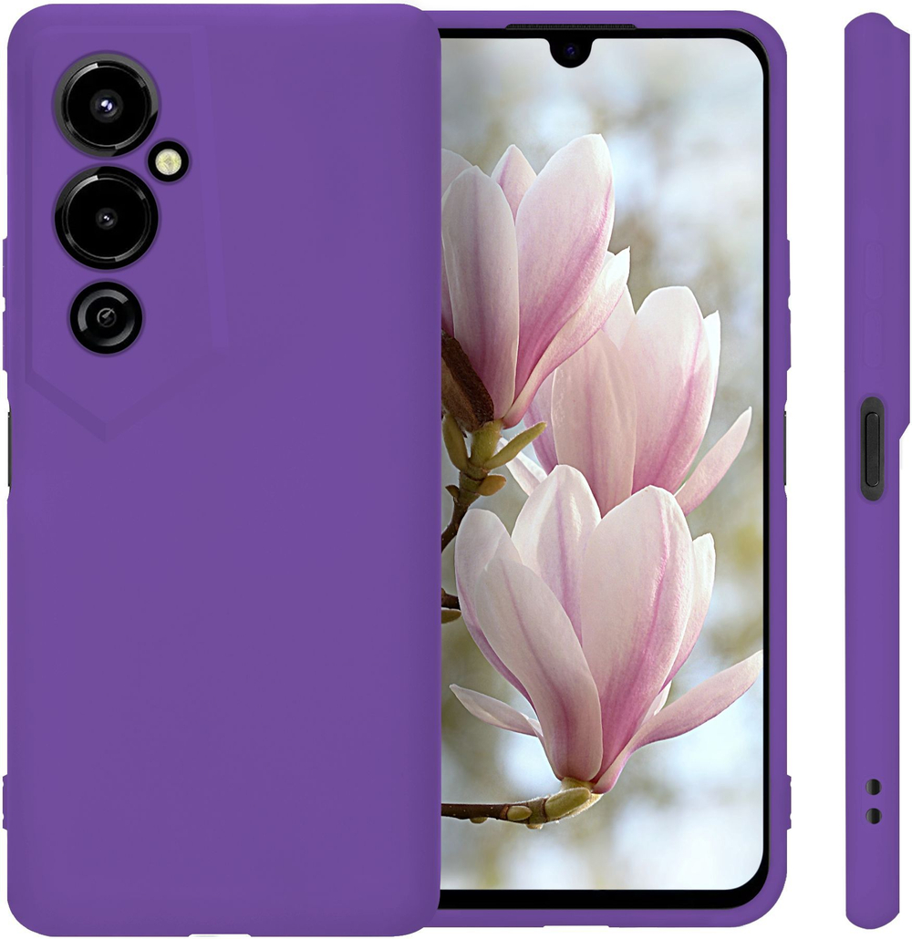 Мягкий Soft Touch чехол из силикона для TECNO POVA 4 PRO с бархатной подкладкой