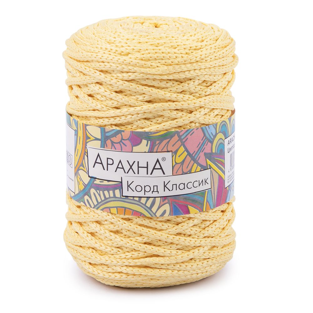 Пряжа Arachna Cord Classic / уп.3 мот. по 200г, 100м, 24 св.желтый Пряжа Arachna Cord Classic / уп.3 мот. по 200г, 100м, 24 св.желтый