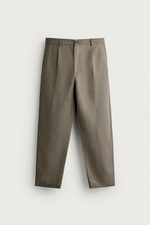 БРЮКИ RELAXED FIT ИЗ ХЛОПКА И ЛЬНА — ZARA · 0706/670