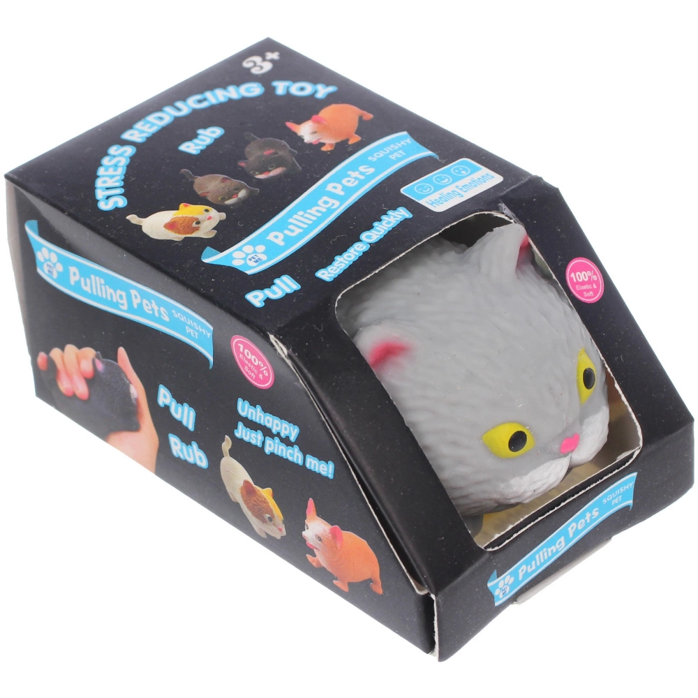 Игрушка «Кот», 9 см, сквиш с песком, микс