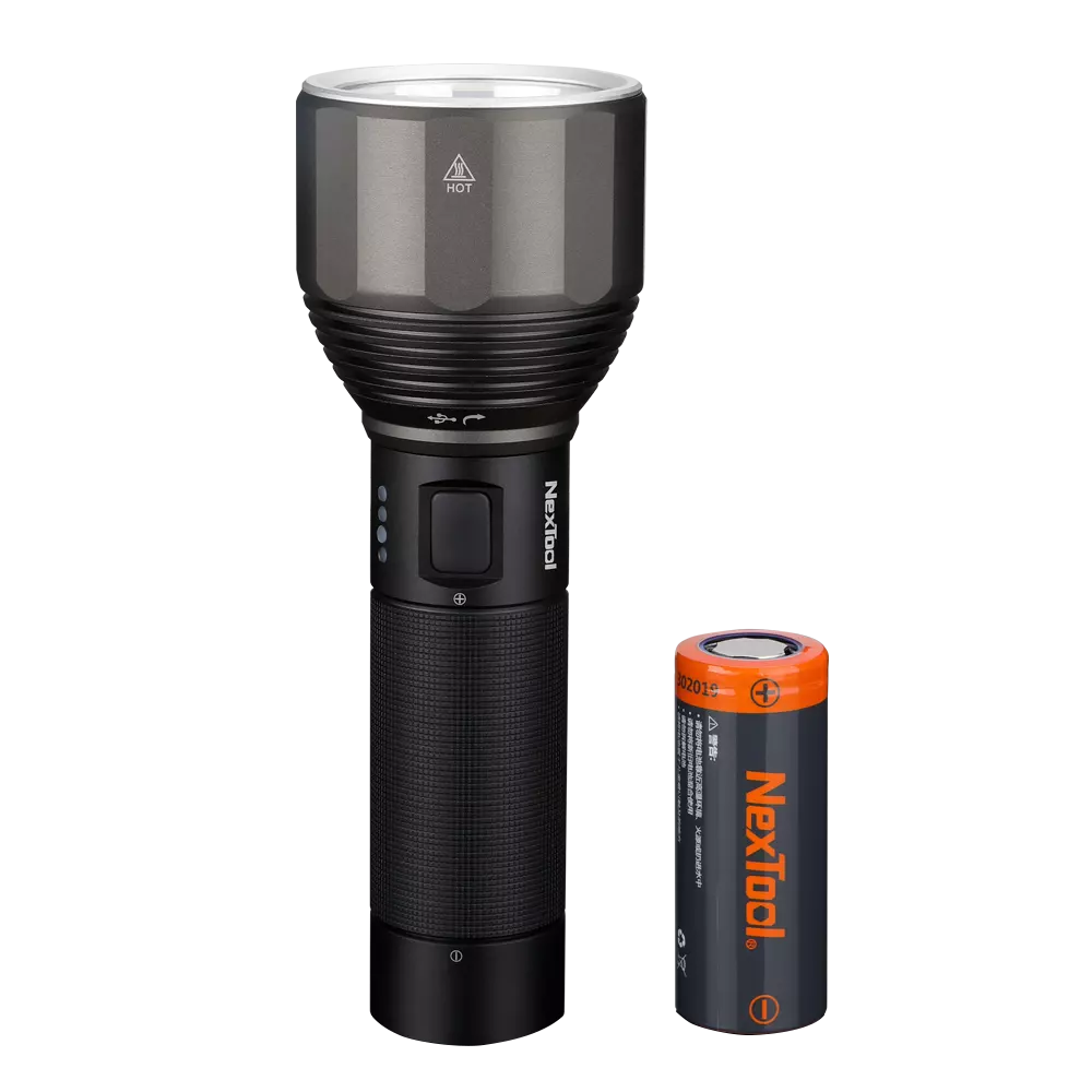 Фонарь Nextool (Xiaomi) High Performance, 2000 lm, 380метров, аккумулятор, АА, черный (NE0134)