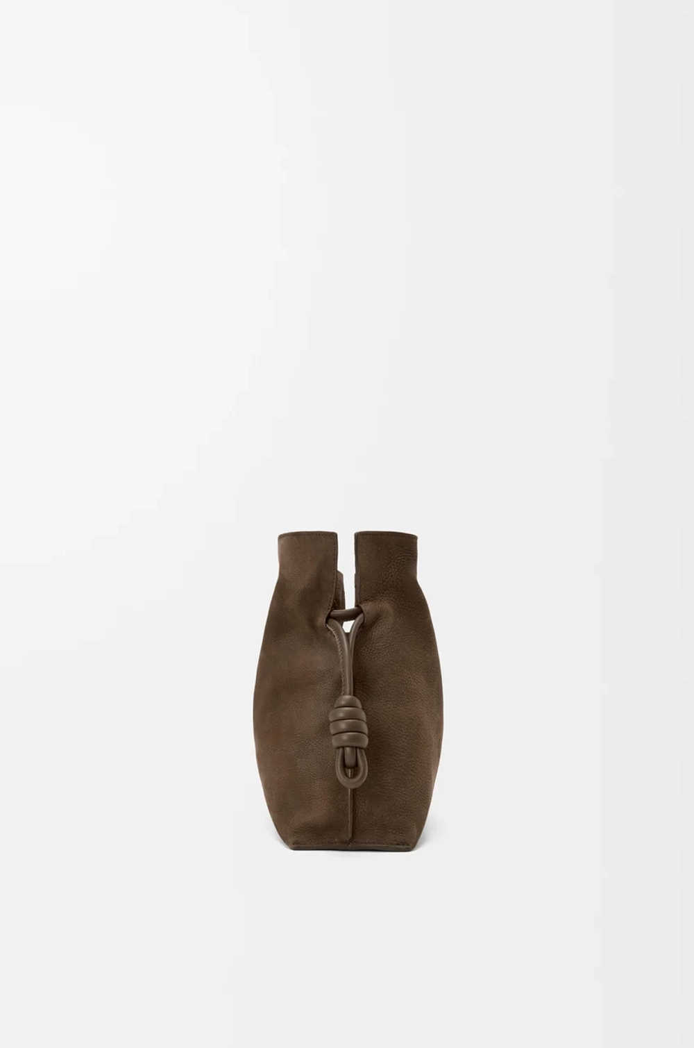 Loewe Средняя сумка-клатч Flamenco из зернистой нубуковой кожи, коричневый