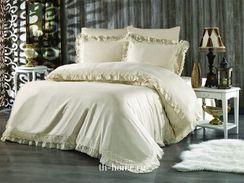 Постельное белье HELEN бежевый сатин делюкс GRAZIE HOME Турция