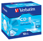 Оптический диск Verbatim CD-R 40x 800MB Extra Protection высокой емкости, Jewel Case, 10 шт.