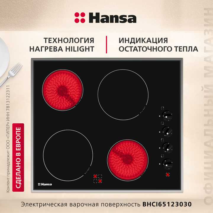 Электрическая панель Hansa BHCI65123030