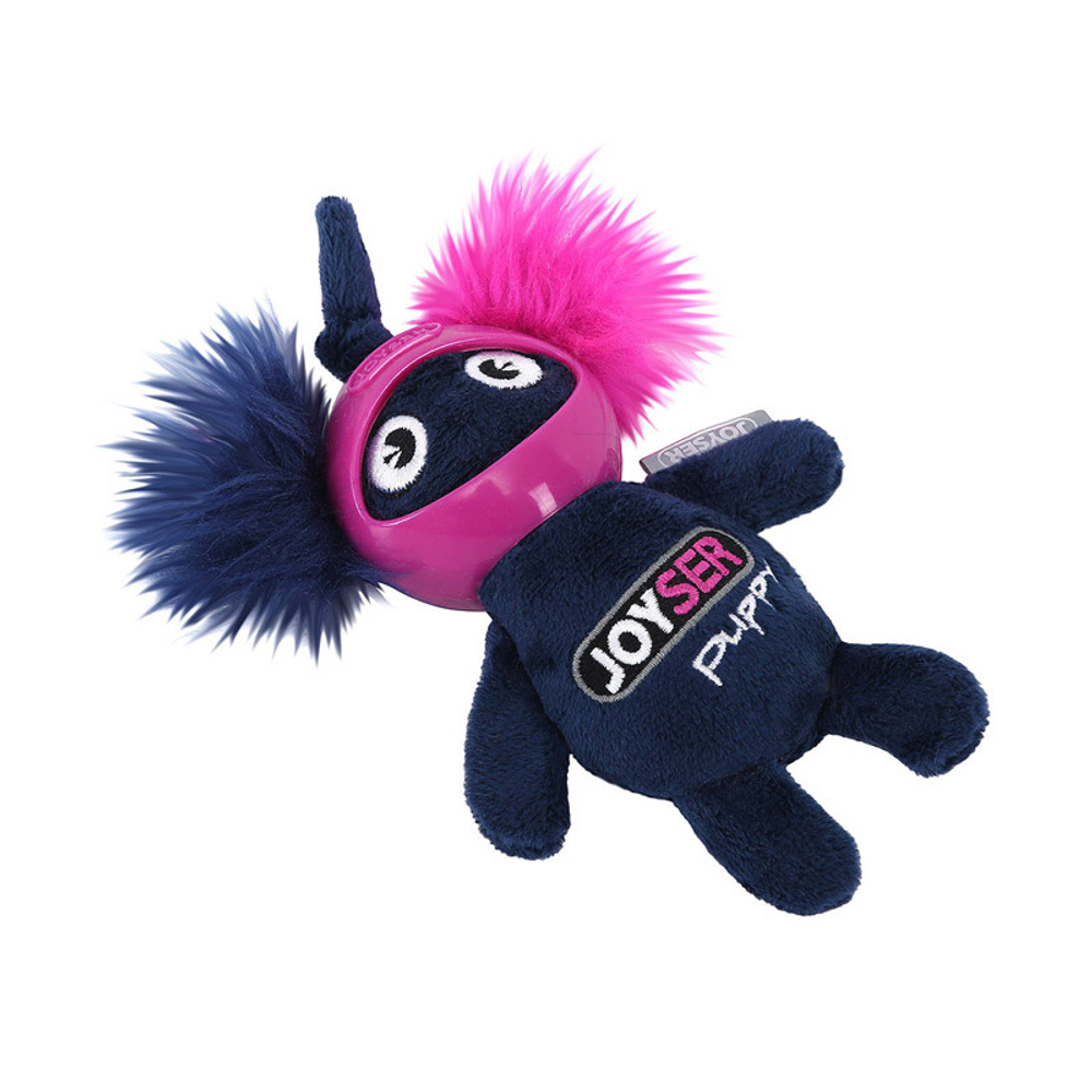 JOYSER 7043J Puppy Игрушка для собак Белка в резиновом шлеме с пищалкой S синяя, 14 см