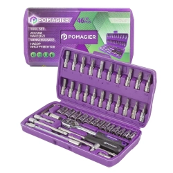 Набор инструментов 46пр. 1/4''(6гр.) POMAGIER##POMOGIER Pom-2462-5