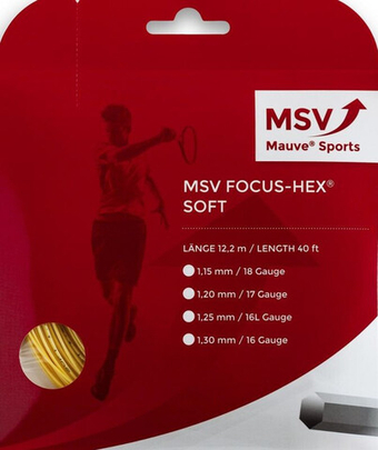 Теннисные струны MSV Focus Hex Soft (12 m) - желтый