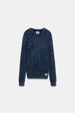 ТРИКОТАЖНЫЙ СВИТЕР ОВЕРСАЙЗ С КОСАМИ FRUIT OF THE LOOM™ — ZARA