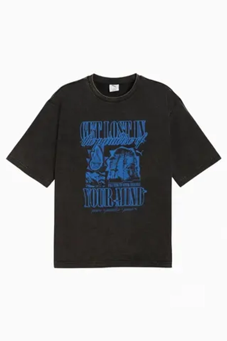 Футболка Puma Graphics Paradise Mindset Washed Boxy Tee - черный