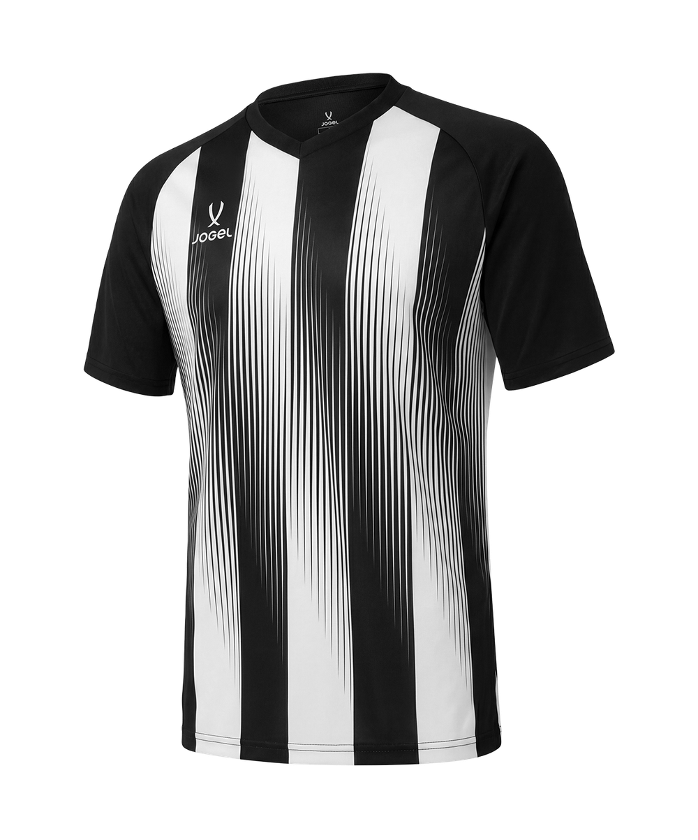 Футболка игровая Jogel Camp Striped Jersey-K, черный 99/белый 00