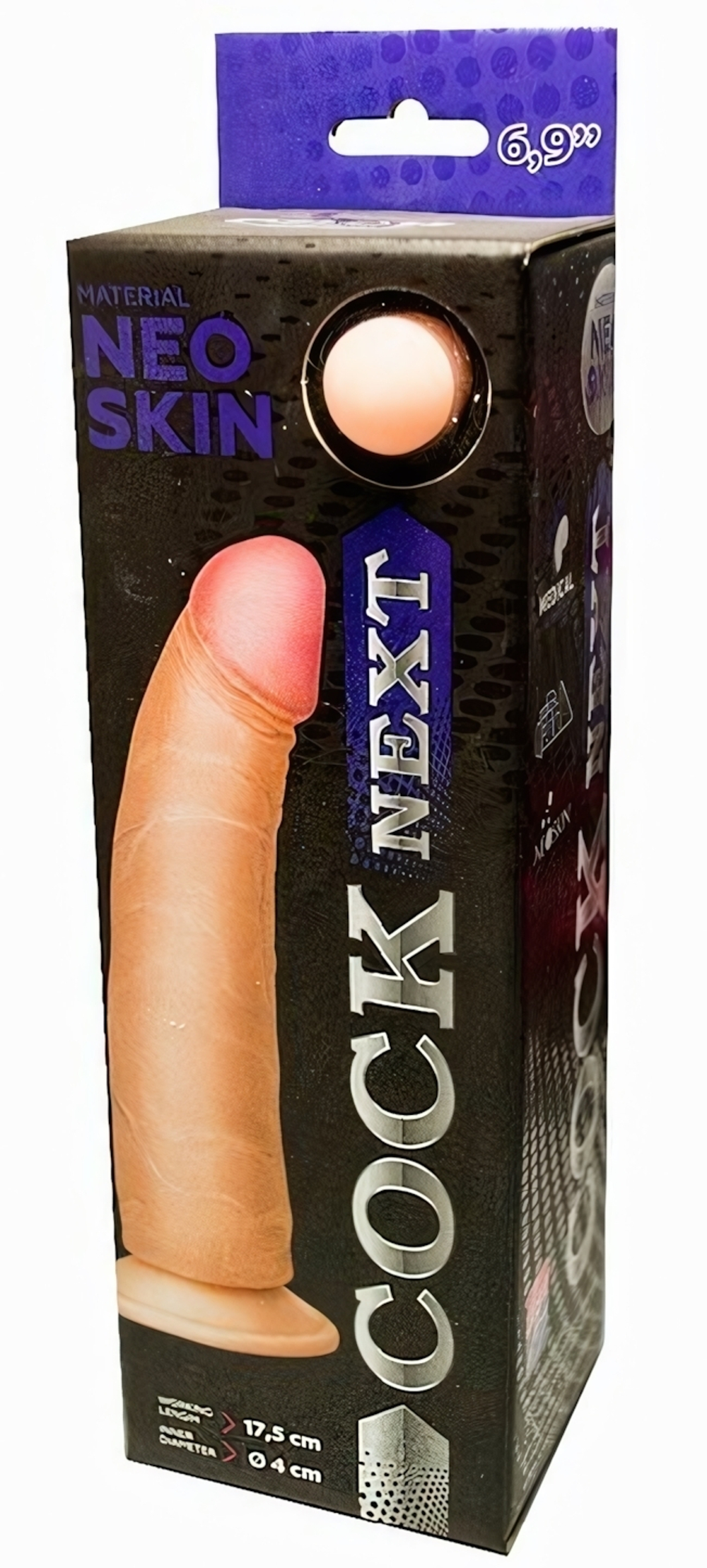 Фаллоимитатор из кибер-кожи Cock Next на присоске (17,5 см) (Цвет: телесный)