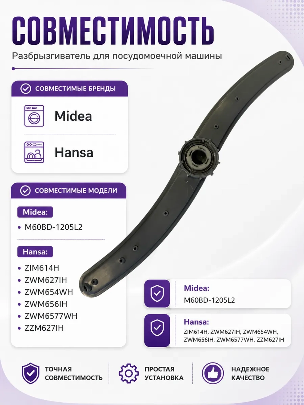 Разбрызгиватель верхний для посудомоечной машины 12176000009189