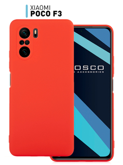 Чехол ROSCO для Poco F3 оптом (арт. XM-PF3-NSRB-RED)