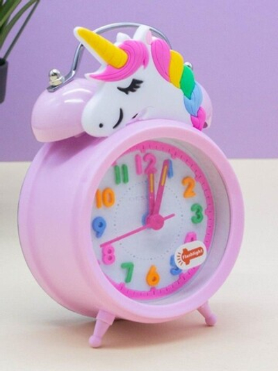 Часы-будильник «Cute unicorn», pink (13х9 см)