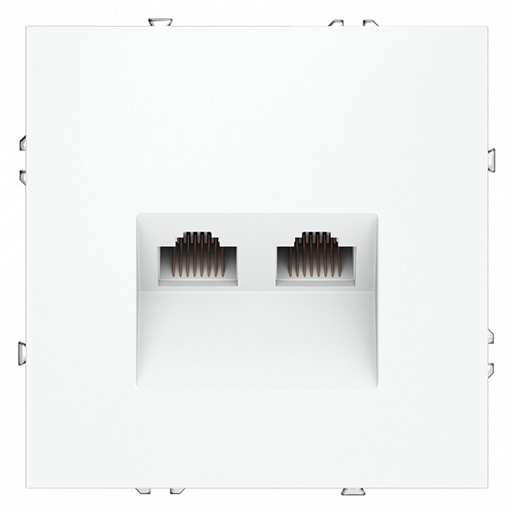 Розетка двойная Ethernet RJ-45 без рамки Voltum S70 VLS060202