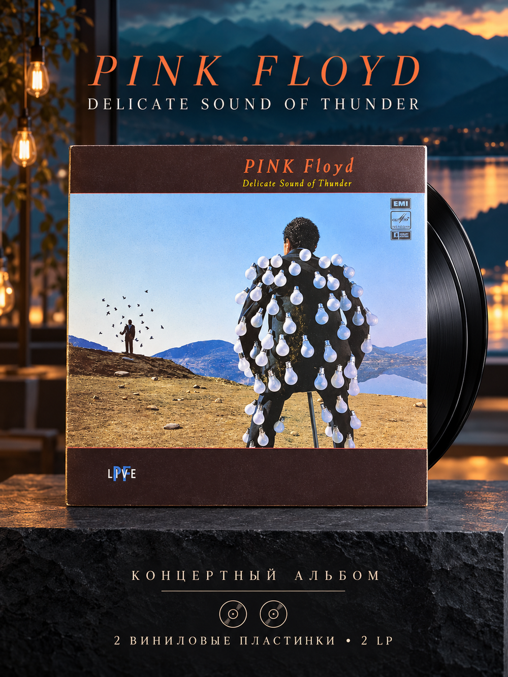 2 LP Pink Floyd - Delicate Sound Of Thunder , Repress, USSR, 1988 зарубежный рок. 2 Виниловые пластинки
