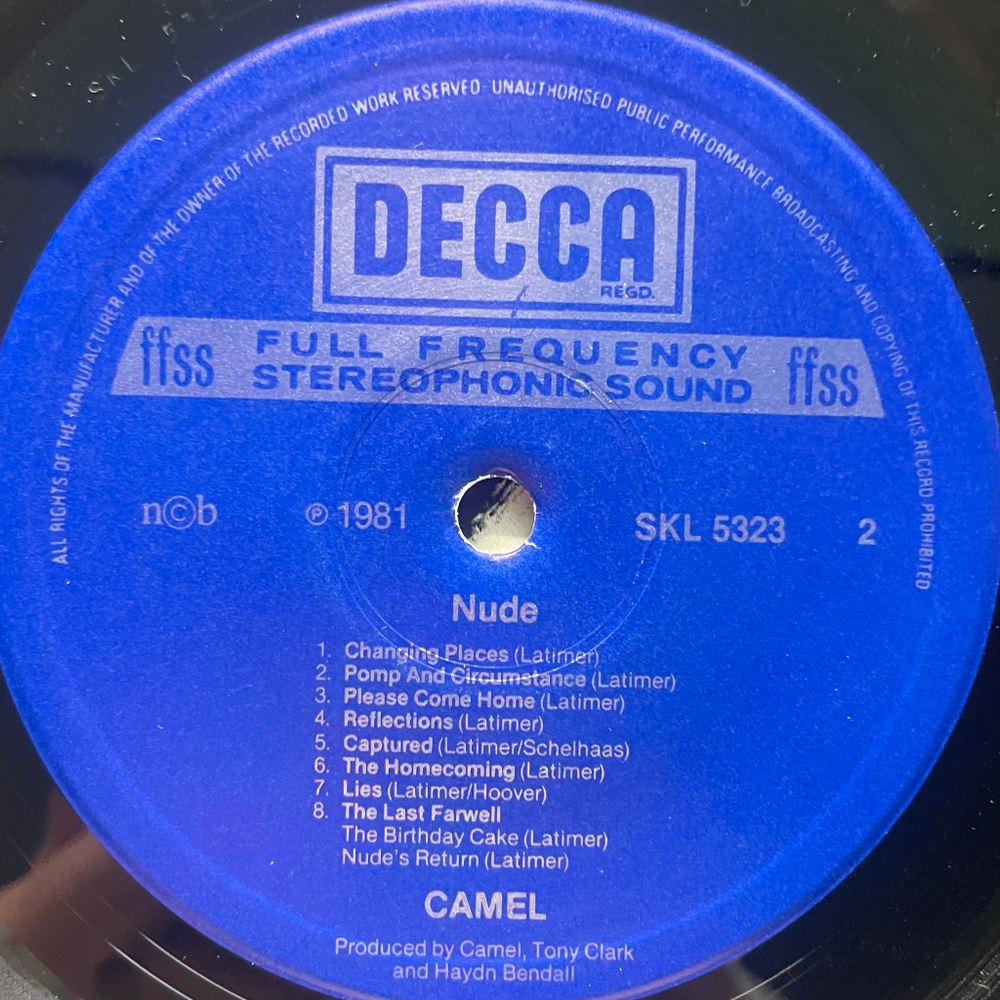 Camel ‎– Nude (Скандинавия 1981г.)