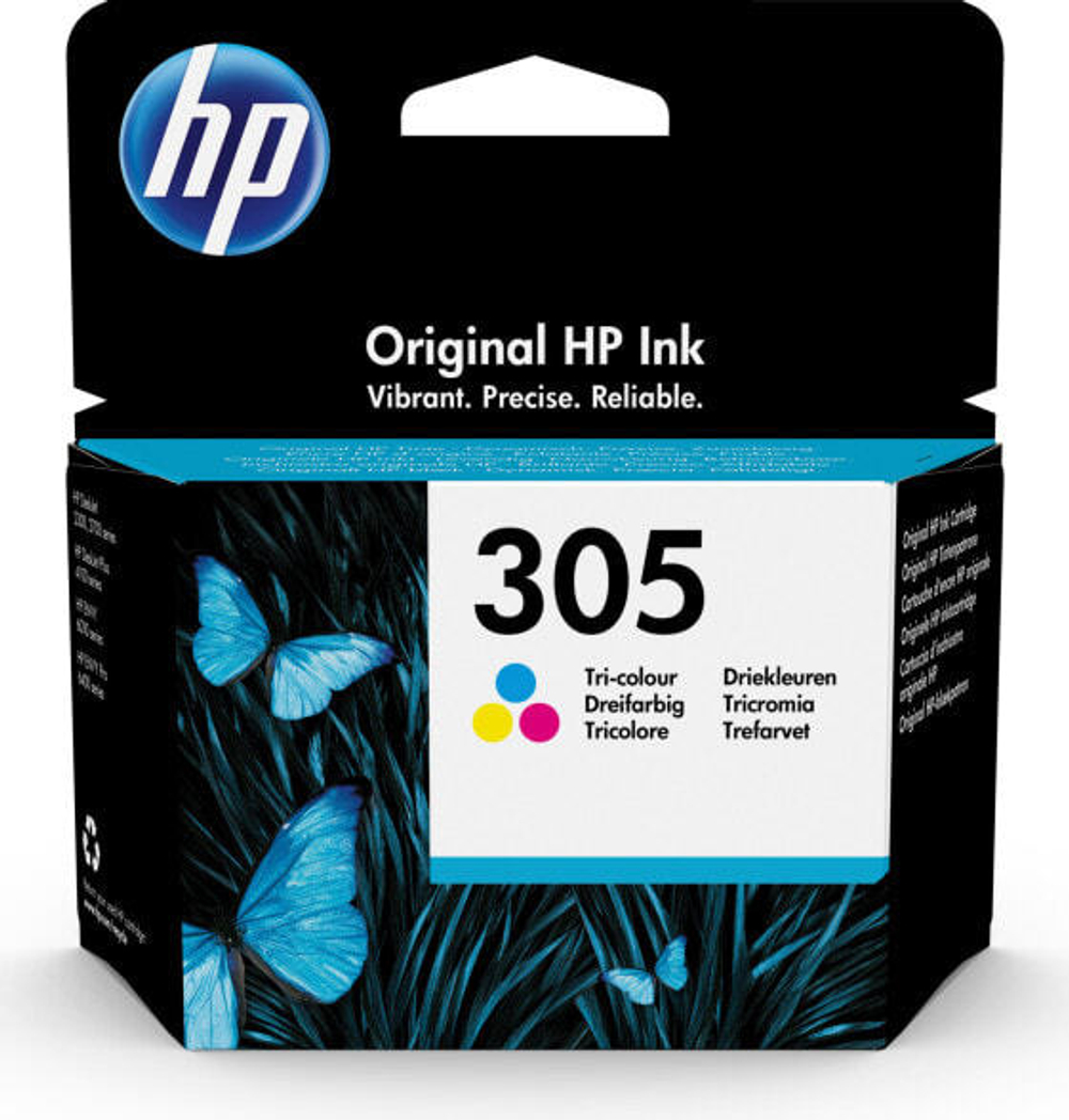 HP Оригинальный струйный картридж 305, трехцветный 3YM60AE