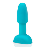 Голубая анальная премиум-пробка с римминг эффектом b-Vibe Rimming Petite BV-006-TL