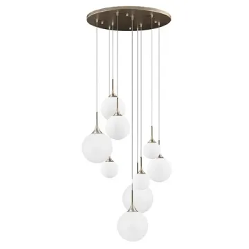 Подвесной светильник 9*E14 813093 бронза/белый Globo Lightstar