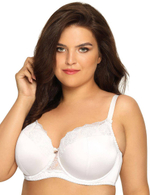 Бюстгальтер plus size с эффектной вышивкой на чашках (Размер: 100E) (Цвет: черный)